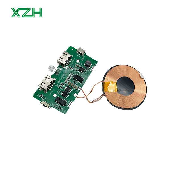 Double-Sided Green LPI Solder Mask PCBA Assembly for Power Bank Wireless Charging