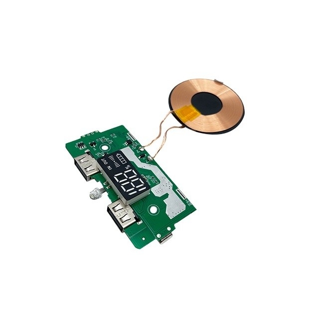 Double-Sided Green LPI Solder Mask PCBA Assembly for Power Bank Wireless Charging
