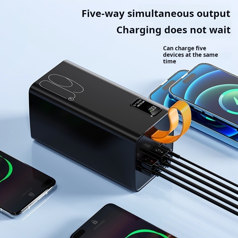 Power Bank Super Capacity Charging Bank Outdoor 22.5W Super Fast Charge 60000mah White Li-polymer Battery Portable Power Station