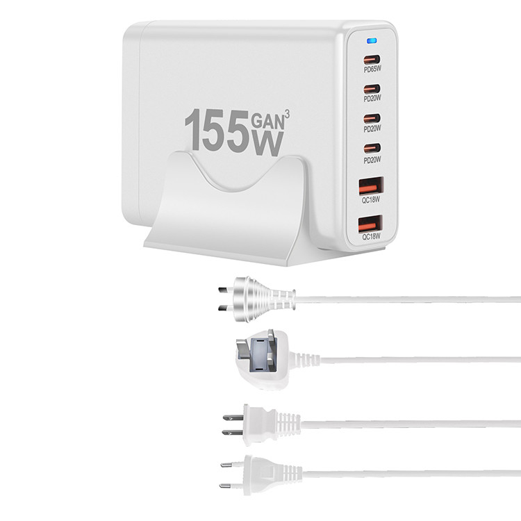 12V 2.5A Portable Fast Charging Station Pd Charger Adapter Laptop Notebook 6 in 1 Type C Hub
