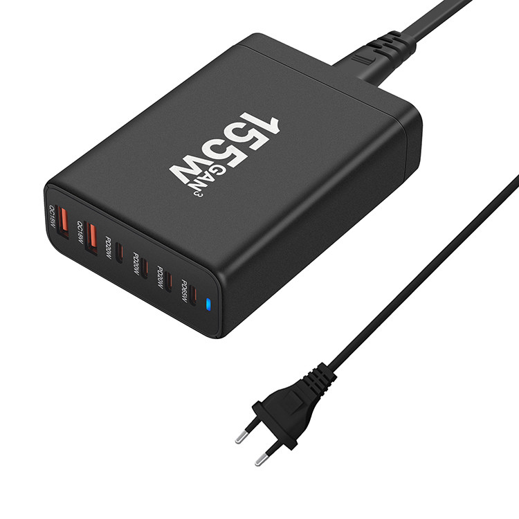 12V 2.5A Portable Fast Charging Station Pd Charger Adapter Laptop Notebook 6 in 1 Type C Hub