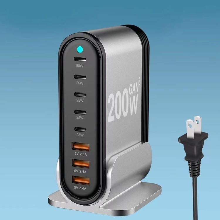 XZH Pd 200w 65w Best Multi Port Usb Wall Charger Oem Pps Charger for Cellphone Fast Smart Charging