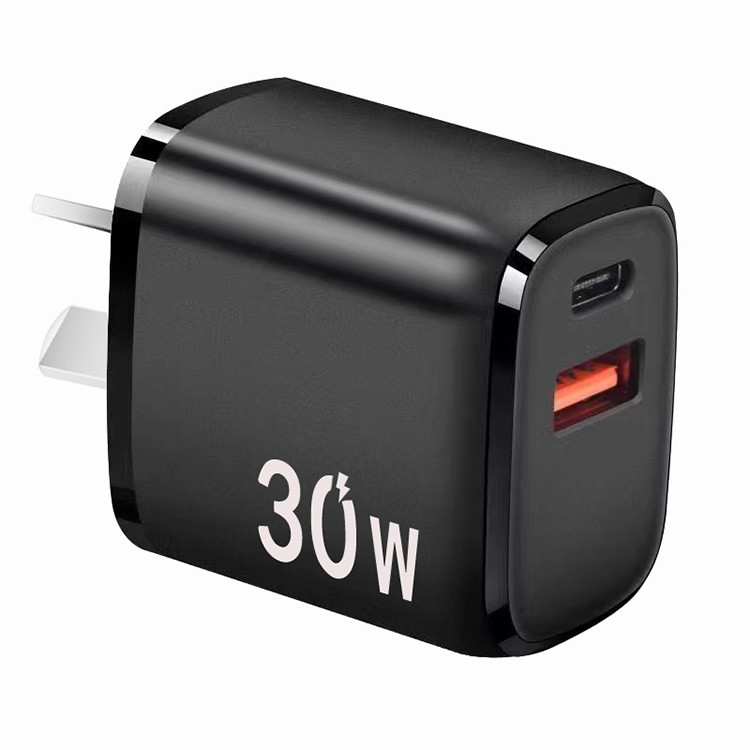 Mobile Phone Usb C Pd Qc3.0 Fast Charger 30w Dual Usbc Type-c Fast Cell Phone Portable Chargers Chargeur Telephone