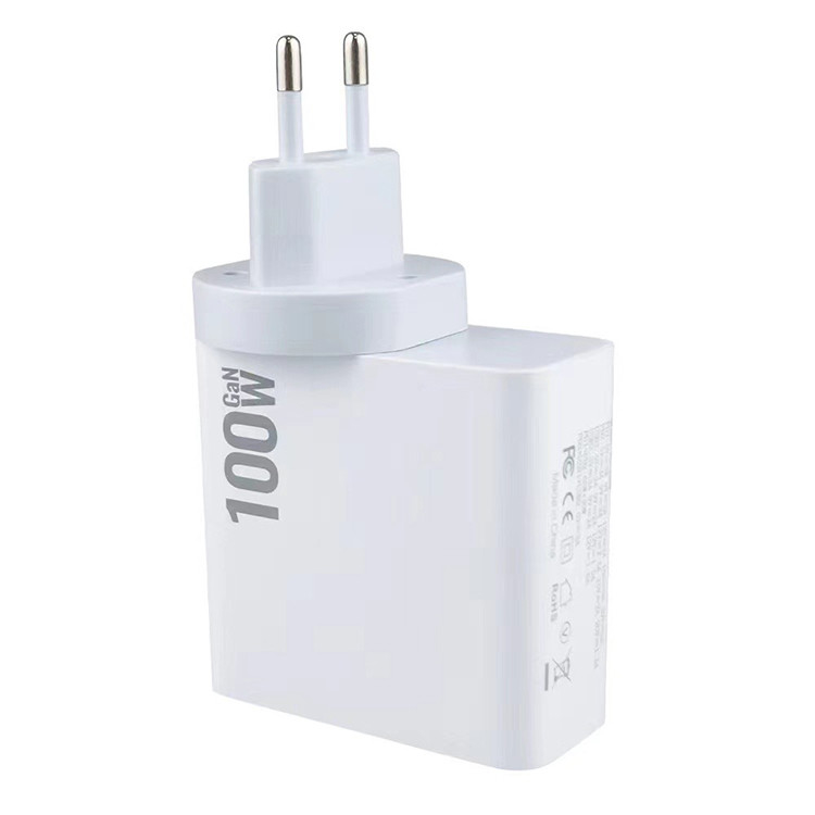 4 Ports Usb-c Pd Gan Charger 100w Quick Charger 3.0 Fast Delivery Usb Desktop Charger Adapter for Macbook/laptops/phone Table