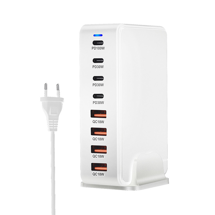 Travel Essentials Flat Plug 240W Fast Charging Blocks 8-Port Charging Station for IPhone/Ipad/MacBook Cell Phones & Accessories
